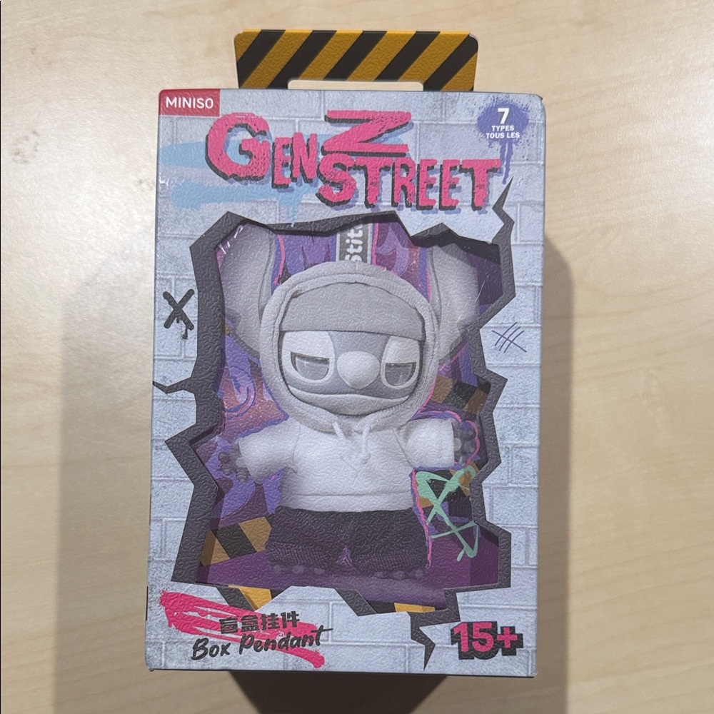 MINISO Gen Z Street Plush Box Pendant - STITCH